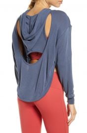 Free People FP Movement Back Into It Cutout Hoodie   Nordstrom at Nordstrom